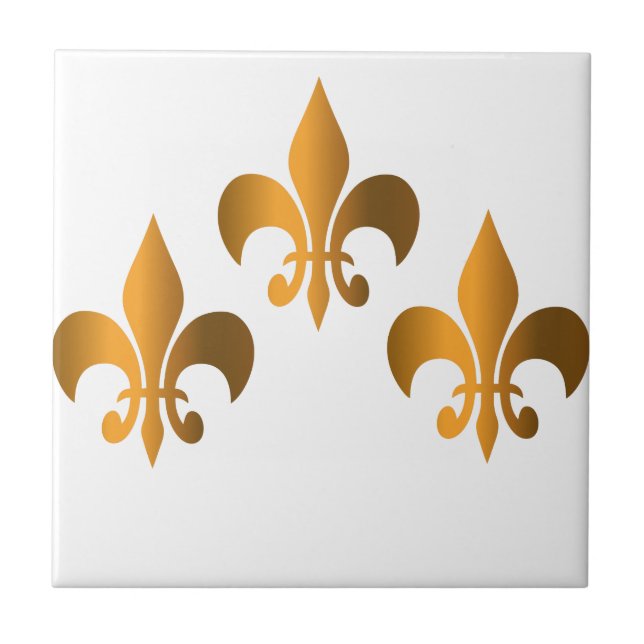 Fleur de lis emblem kakelplatta (Framsidan)