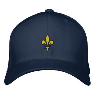 Fleur De Lis Embroized Hat Broderad Keps