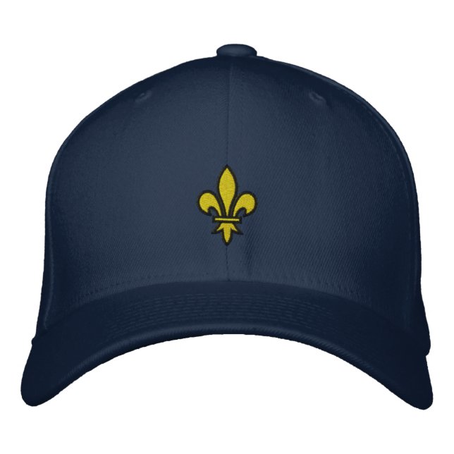 Fleur De Lis Embroized Hat Broderad Keps (Framsida)