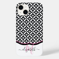 Fleur de Lis Eternity Mönster Monogram - Black