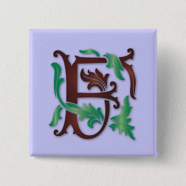 Fleur-de-lis F Monogram Knapp (Framsida)