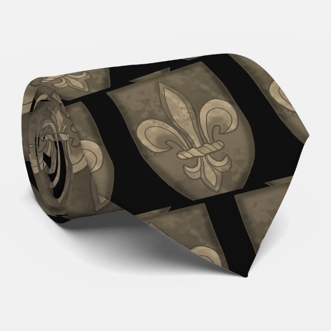 Fleur De Lis Familjevapen  Slips (Rullad)
