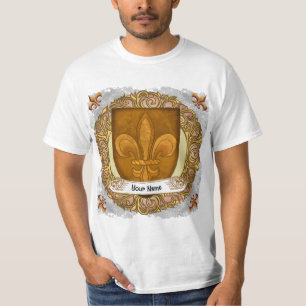 Fleur De Lis Family Crest-efternamn T Shirt