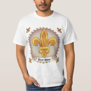 Fleur De Lis Family Crest-efternamn T Shirt