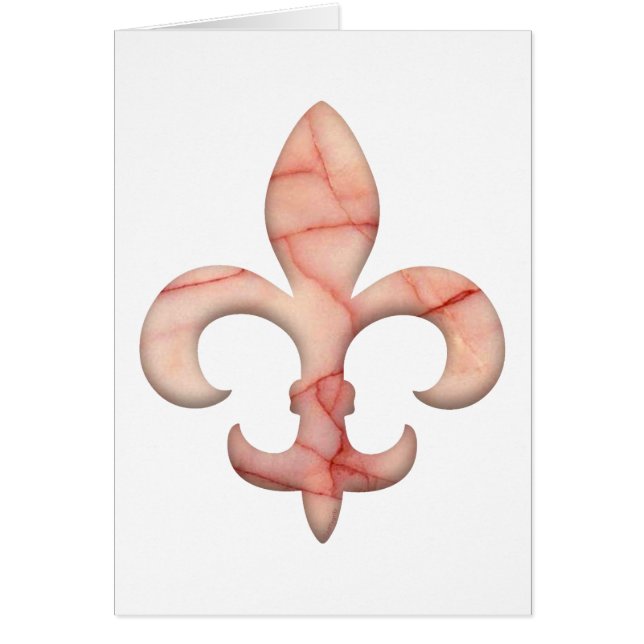 Fleur de lis Faux sten 3 Hälsningskort (Framsidan)
