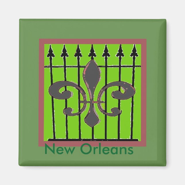 Fleur De Lis Fence Magnet (Framsidan)