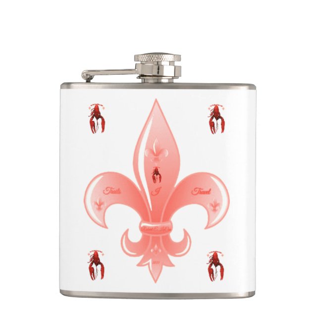 Fleur De Lis Flask Fickplunta (Framsidan)