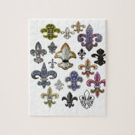Fleur De Lis Flor New Orleans Jewel Gnistra Pussel