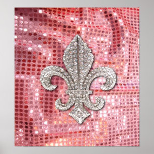 Fleur De Lis Flor New Orleans juvelaffisch Poster