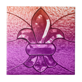 Fleur De Lis Flor New Orleans juvelexponeringsglas Kakelplatta