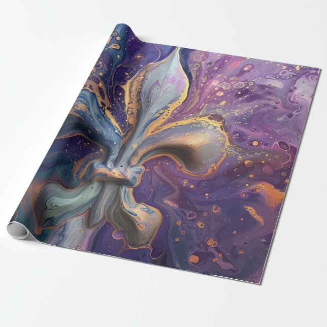 Fleur De Lis Fluid Pour Presentpapper (Utrullad)