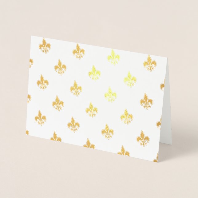 Fleur De Lis Foil Folierat Kort (Framsida)