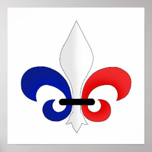 Fleur de lis Frankrike flagga färg Poster