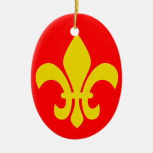 Fleur de Lis* Frankrike julprydnad Julgransprydnad Keramik