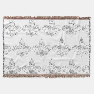 Fleur de Lis Fransk skrivar Filt