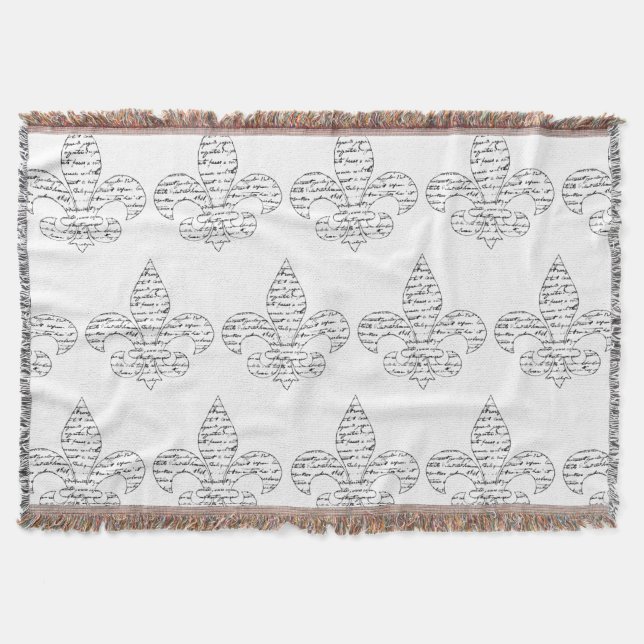 Fleur de Lis Fransk skrivar Filt (Framsidan)