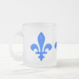 Fleur de lis frostad glasmugg