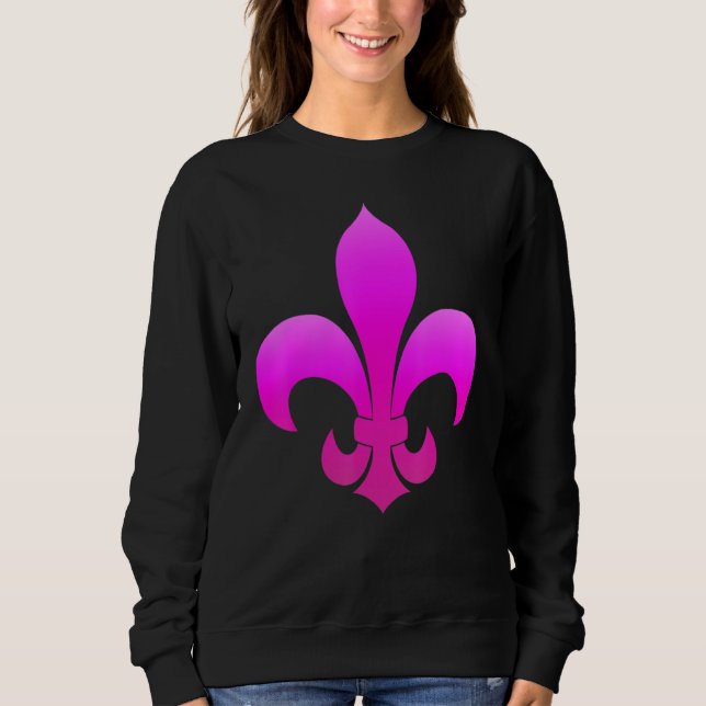 Fleur De Lis Glitter Effect Mardi Gras 3 T Shirt (Framsida)
