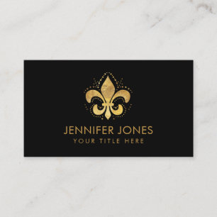 Fleur-de-lis Golden Embossed Visitkort
