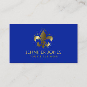 Fleur-de-lis - Golden Gradient Visitkort