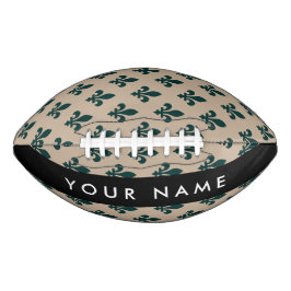 Fleur de Lis, Green on Beige, Royal, Your Name