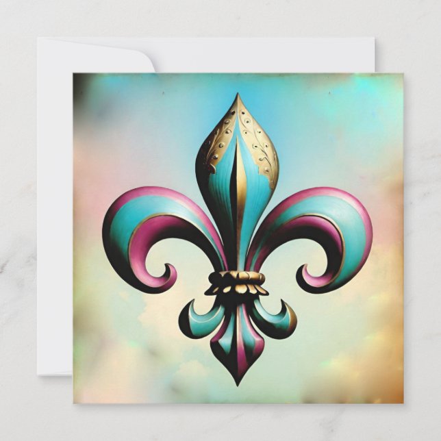 Fleur de lis Greeting Card Kort (Framsida)