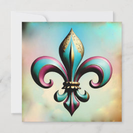Fleur de lis Greeting Card Kort