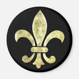 Fleur de Lis Guld Löv Magnet