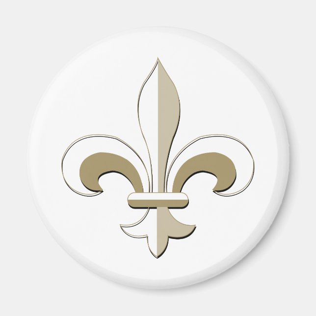 Fleur de lis - Guld Magnet (Framsidan)