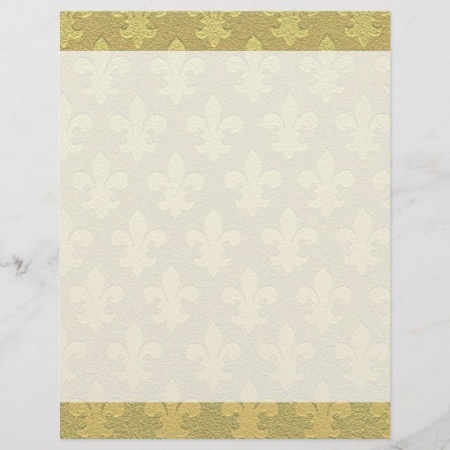 Fleur de lis guldelegant snyggt (Framsida)