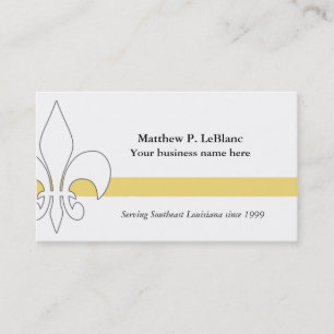 Fleur de Lis Gulna randvisitkort Visitkort