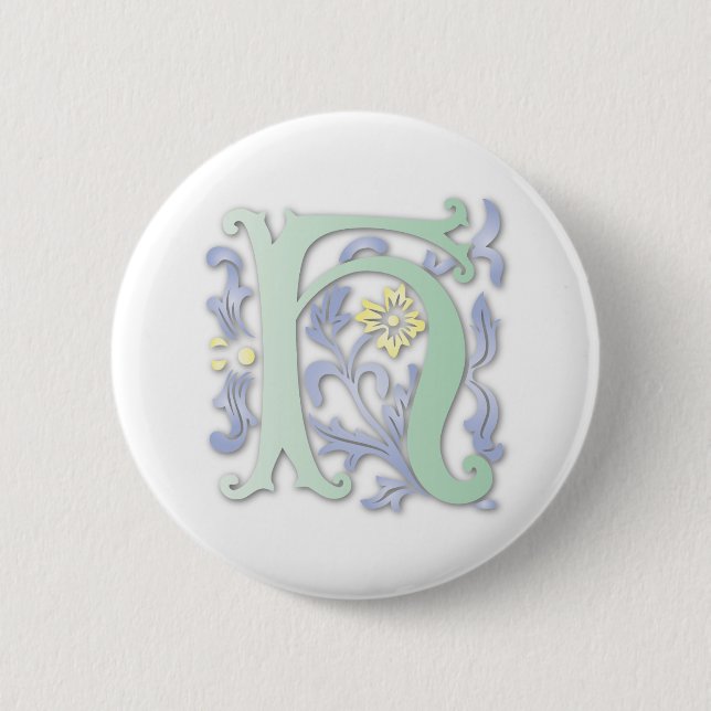 Fleur-de-lis H Monogram Knapp (Framsida)
