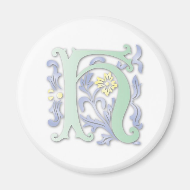 Fleur-de-lis H-monogram Magnet (Framsidan)