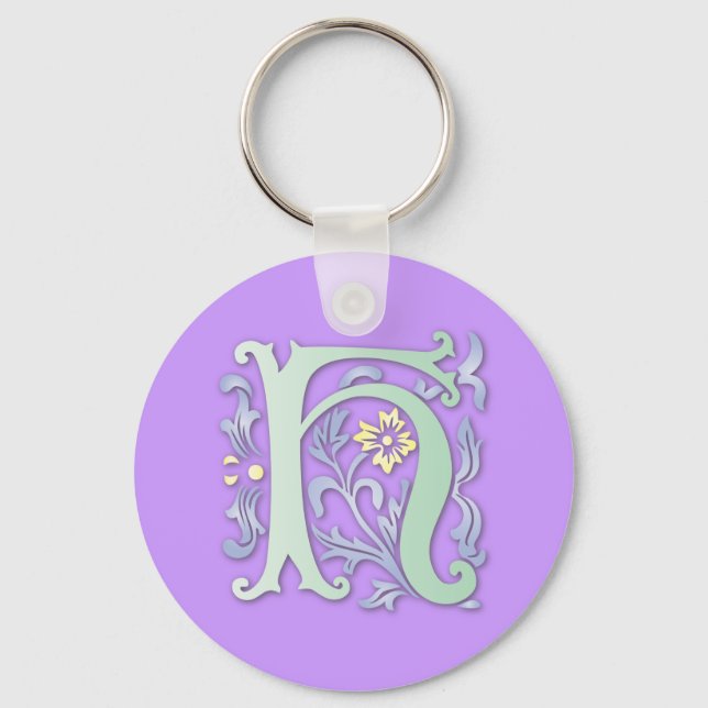 Fleur-de-lis H Monogram Nyckelring (Framsida)