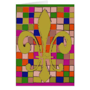 Fleur De Lis Hälsningskort