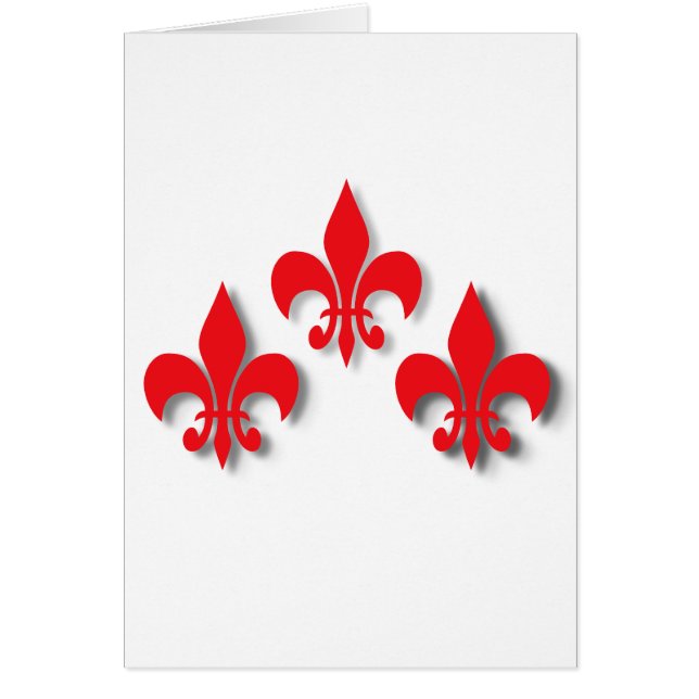 Fleur de Lis Hälsningskort (Framsidan)