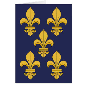 Fleur-de-lis-hälsningskort Hälsningskort
