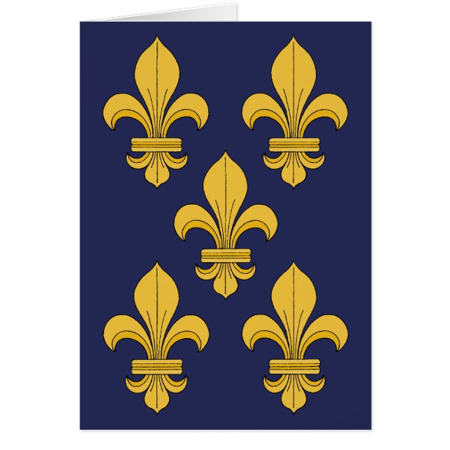 Fleur-de-lis-hälsningskort Hälsningskort (Framsidan)