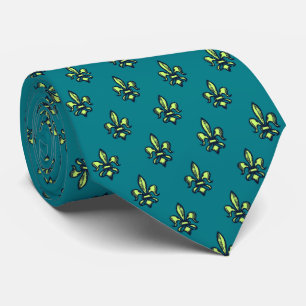 Fleur-de-lis Heraldic Teal Two-sided Slips