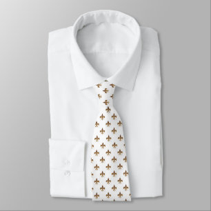 Fleur de lis i bruna nyanser slips