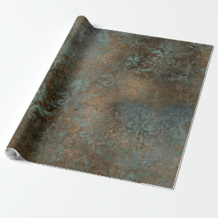 Fleur De Lis i ett Rusty Background Presentpapper