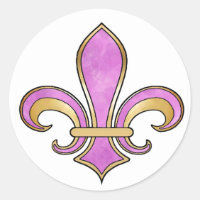 Fleur de Lis i fast färg - Rosa eller Cerise