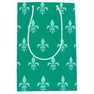 Fleur de Lis i Light Aqua på Turquise
