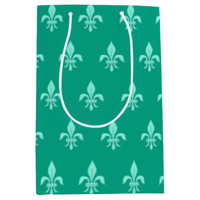 Fleur de Lis i Light Aqua på Turquise (Framsidan)