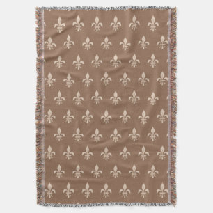 Fleur de Lis i ljus beige på Taupesolbränna Mysfilt