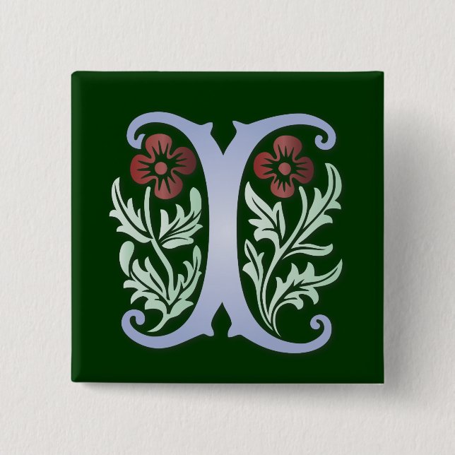 Fleur-de-lis I Monogram Knapp (Framsida)
