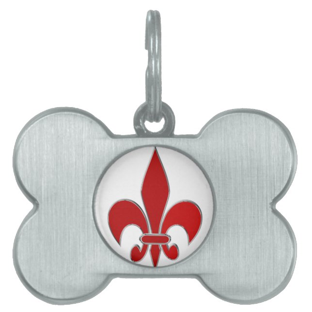 Fleur de Lis ID-bricka Husdjur (Framsidan)