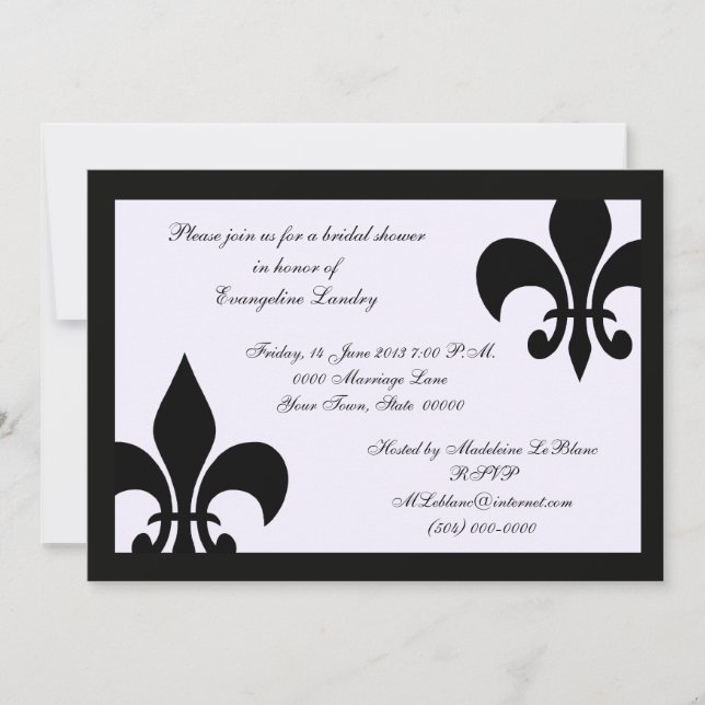Fleur de Lis Inbjudan (Framsida)