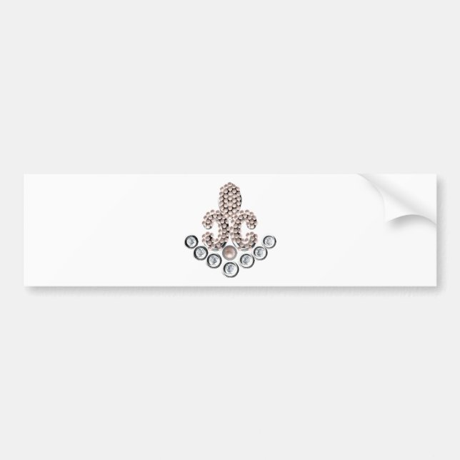 Fleur De Lis-jeweled Bildekal (Framsidan)
