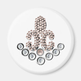 Fleur De Lis-jeweled Magnet